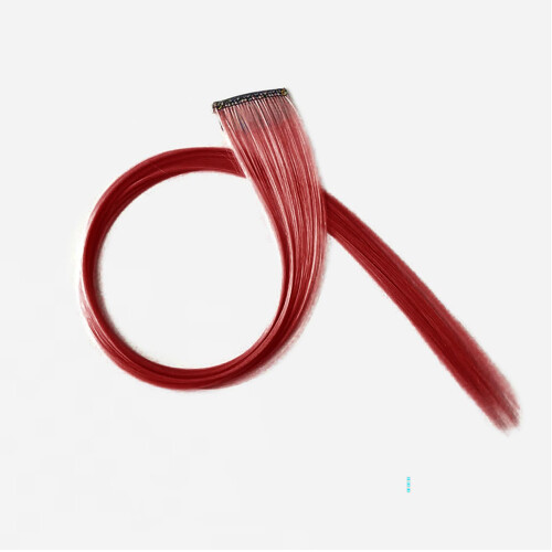 10τμχ Σ clips για extensions μαλλιών, κρασί κόκκινο, 20 ίντσες, ίσια συνθετικά μαλλιά 2