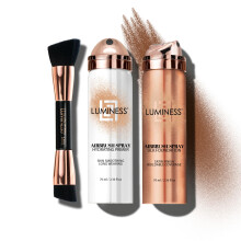 LUMINESS Airbrush Spray Hedvbn podkladov bze Starter Kit - Deep Rich - Podkladov primer a oboustrann hlov letc kartc - Stredne nastavitel