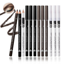 LJYBoBin 12PCS Eyeliner Pencil Black White Dark Brown Waterproof Eyeliner Pencil Pen Set Smudge-proof Long Lasting Matte Eye Liner Makeup Pe