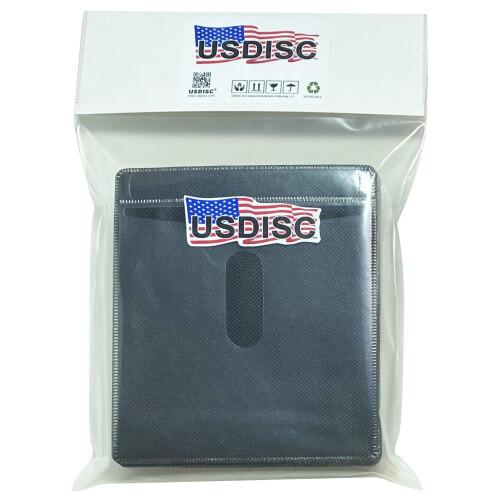 USDISC Plastic Sleeves Double-sidet 2 Disc Black Pack p? 500
