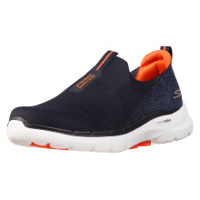 Skechers Gowalk 6-Stretch Fit Slip-On - Zapatillas deportivas de alto rendimiento para caminar para hombre, color azul marino/naranja, talla 13