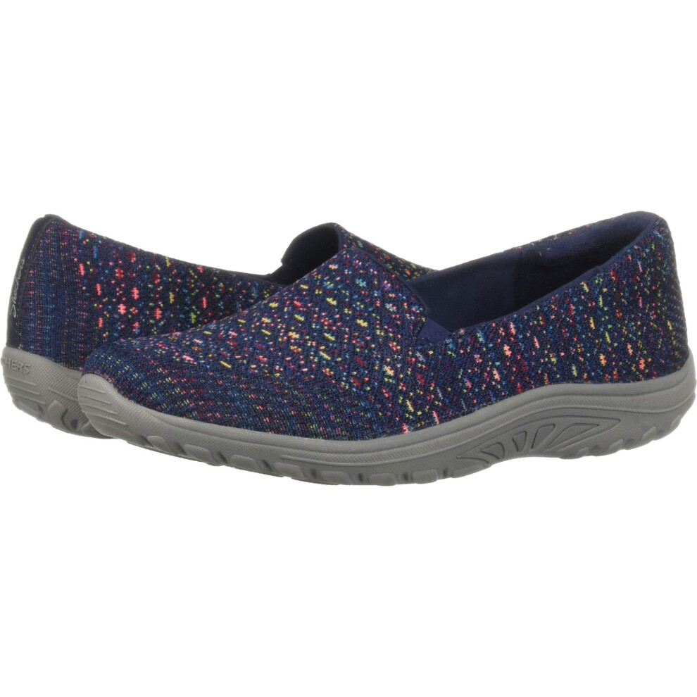 Skechers Reggae Fest Wicker Slipon Pour Femmes, Coupe D Contract E, Largeur Large, Bleu Marine, Pointure 40 W-image