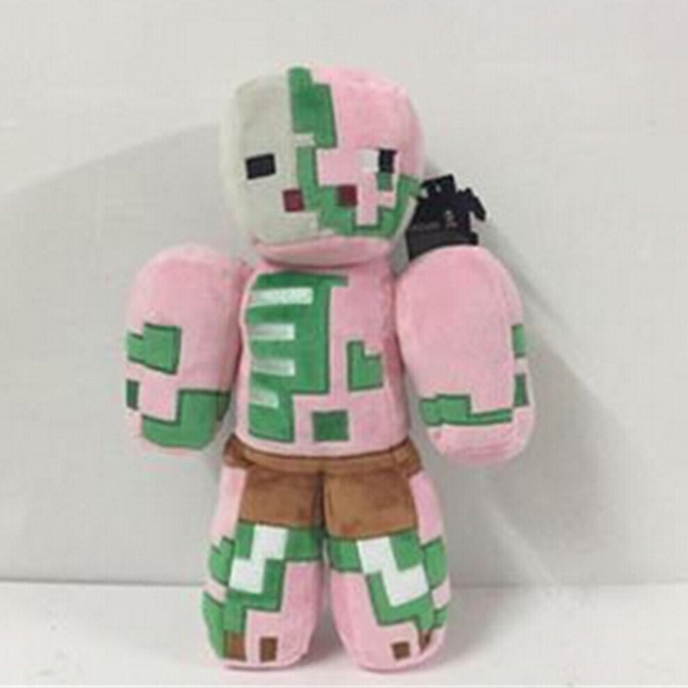 ( Zombie) Minecraft Plush Toy Pixel Doll Children Doll Kids Gift Pink