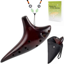 AKLOT Ocarina 12 L   cher Alto C Smokey Stroh Gefeuerte Keramik Ocarinas mit