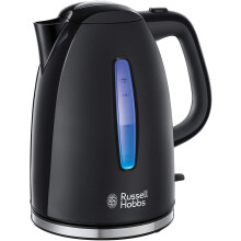 Russell Hobbs Textures Plus Kettle Black (1.7L), Pressure Cooker, Extra Economical, Easy Cleanable, 2,400 Watt/ 2,4kW22591-70