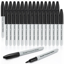 Nicecho Permanentmarker, schwarze Permanentmarkerstifte, 30 Stck, feine Spitze, Basismarker-Set