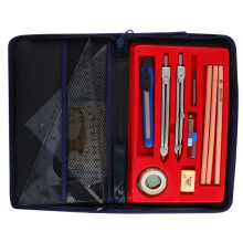 Utoolmart Geometry Compass Set med blyant Viser Compass Lineal Tape til tegning af teknisk udkast til bygningskontorartikler