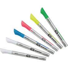 Quartet Glass Dry Erase Markers Whiteboard Markers Fine Tip White and Neon Colors 6 Pack (79558Q)