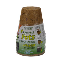 HC Companies 8 Pack Coconut Coir 3 -tums frstarterkrukor - Biologiskt nedbrytbara trdgrdsskolor Krukor miljvnliga frkrukor