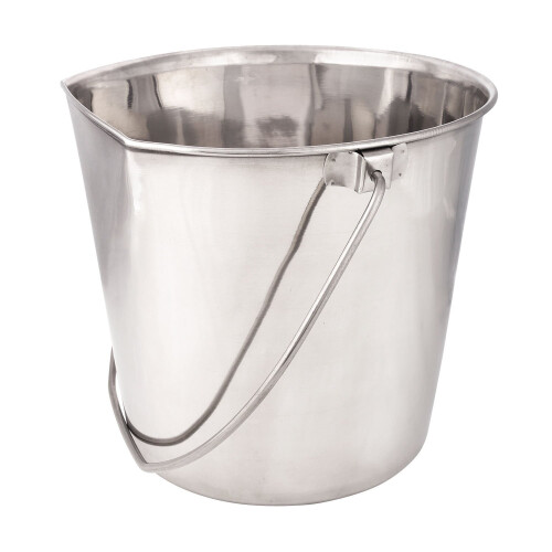 ProSelect Edelstahl-Eimer mit flachen Seiten  langlebige Eimer fr Zune, Kfige, Kisten oder Zwinger  15,2 cm, 2 Quart