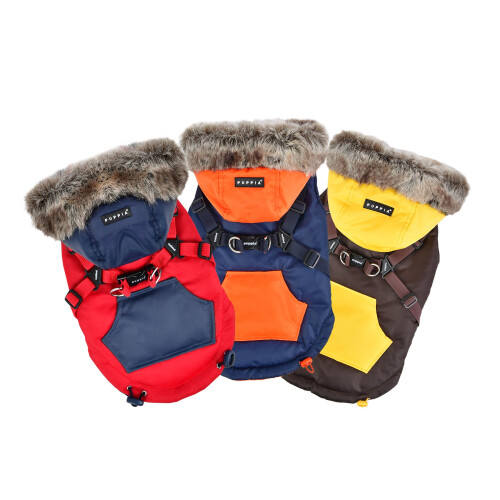 Puppia Orson Dog Coat - Red - M 2