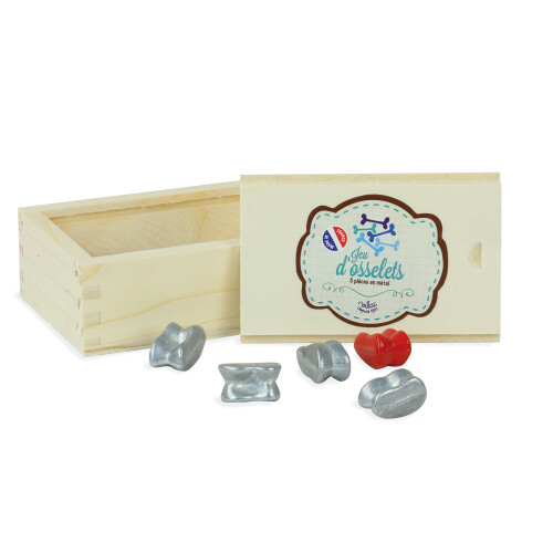 Jeu d'osselets - VILAC - Coffret à rayures - Enfant - 3 ans - Beige