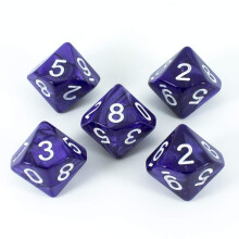 Lila D10 Dice - Pearl Effect