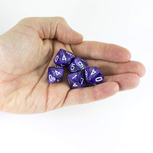 Lila D10 Dice - Pearl Effect 2