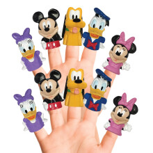 Disney Mickey Mouse & Friends 10-teiliges Fingerpuppen-Set, Partyzubehr, pdagogisches Badespielzeug, schwimmendes Poolspielzeug, Strandspielzeug, F