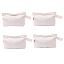 Augbunny Multi-Purpose Cotton Canvas Zipper Makeup Bag Pouch 4-Pack