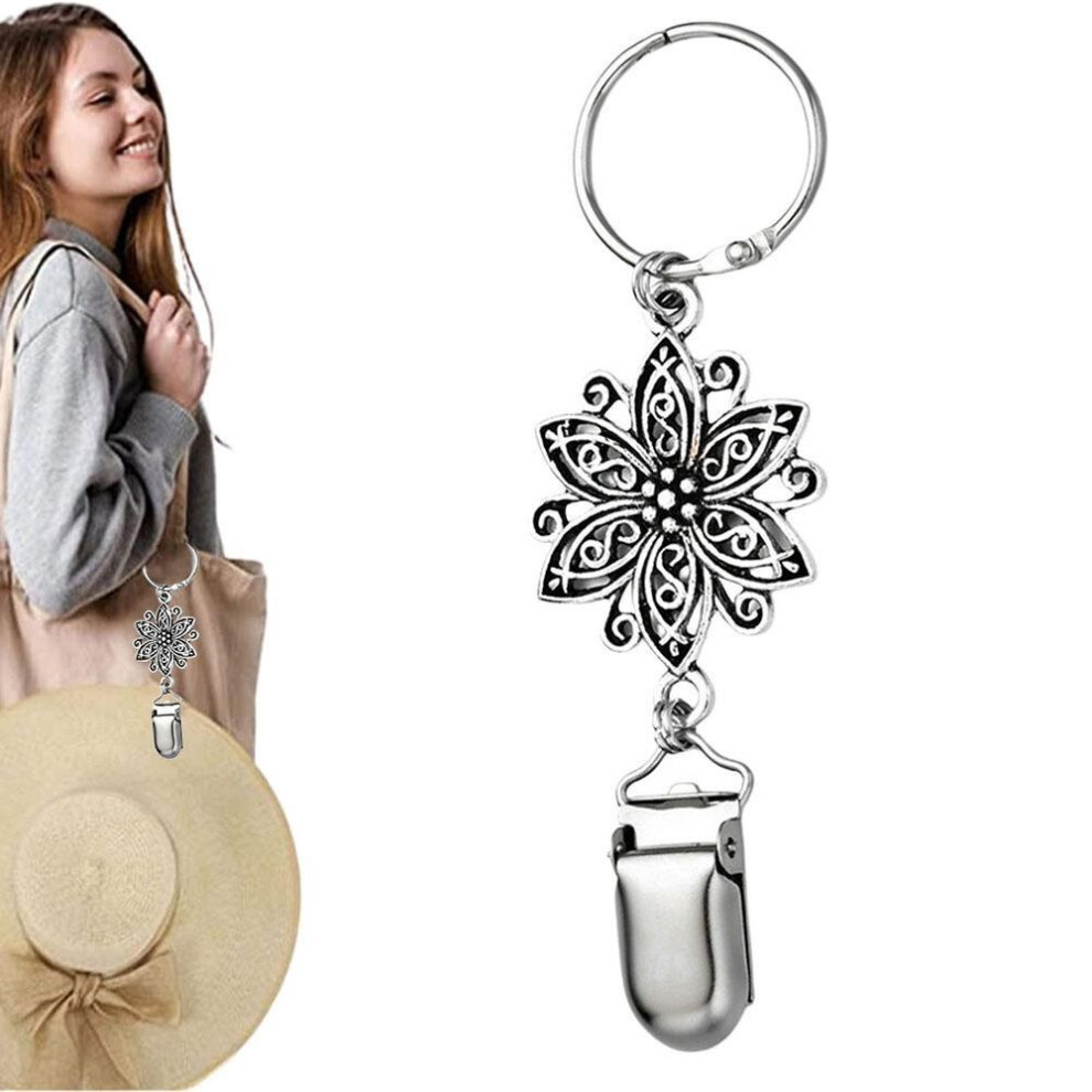 Pocket Hat Clip For Travel Cap Retainer Clips Metal Flower Handbag Duckbill Hat Clips Hat Holder