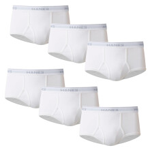Hanes Mens Nedvessgelvezeto Pamut Alsnadrgok Fehr s Fekete sznben, gyujtocsomagolsban Fehr - 6 csomag kzepes US