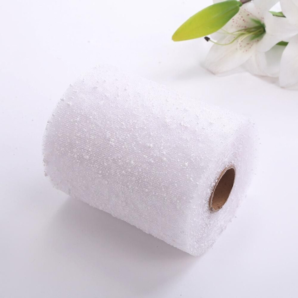 (white) Handmade Yarn Wrapping Paper Gauze Snow Point Yarn Net New Snowflake Packing Paper