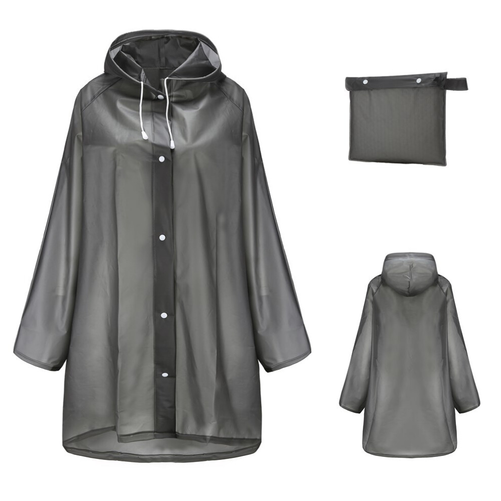 Gogerstar (Xl) Transparent Raincoat Rain Poncho Rain Cape Rain Jacket For Men And Women Waterproof Reusable Eva Rainwear Rain Accessories For Hiking Cycling Not,Specified