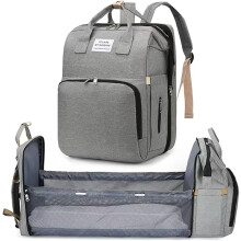 Mummy Bag Maternity Nappy Diaper Crib Travel Folding Baby Bed Backpack
