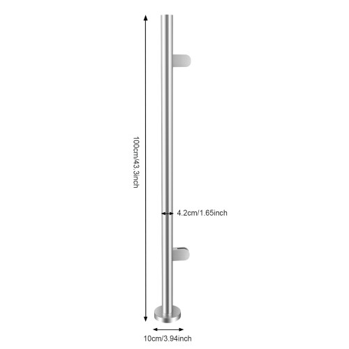 (316 Material) Stainless Steel Railing 110cm End Post/Glass Fixed Post 1