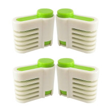 (As show, One size) 4 Pcs DIY Cake Slicer Adjustable 5 Layers Leveler Slicer Cutting Fixator Guide Tool Stratification Auxiliary Cake Slicing Leveler Bread Slice Even Cak