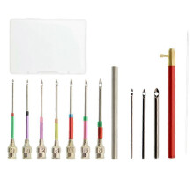 (As show, One size) 1Set Crewel Needle Full-model Replaceable Embroidery Needle Punch Needle Embroidery Pen