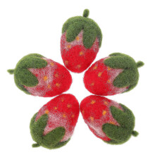 (As show, One size) 5pcs Strawberry Hairpin Accessories Felt Strawberry Decor Strawberry Accessories