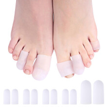 (As show, One size) ROSENICE 5 Pairs Foot Toe Sleeves Protectors Toe Tube Cover for Blister Corn Calluses
