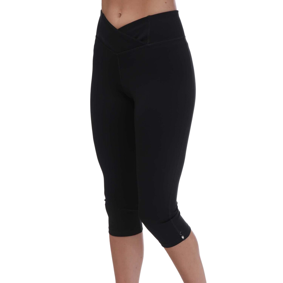 (4 UK - 6 UK, Black) Reebok Womens/Ladies Workout Ready Basic Capri Tights