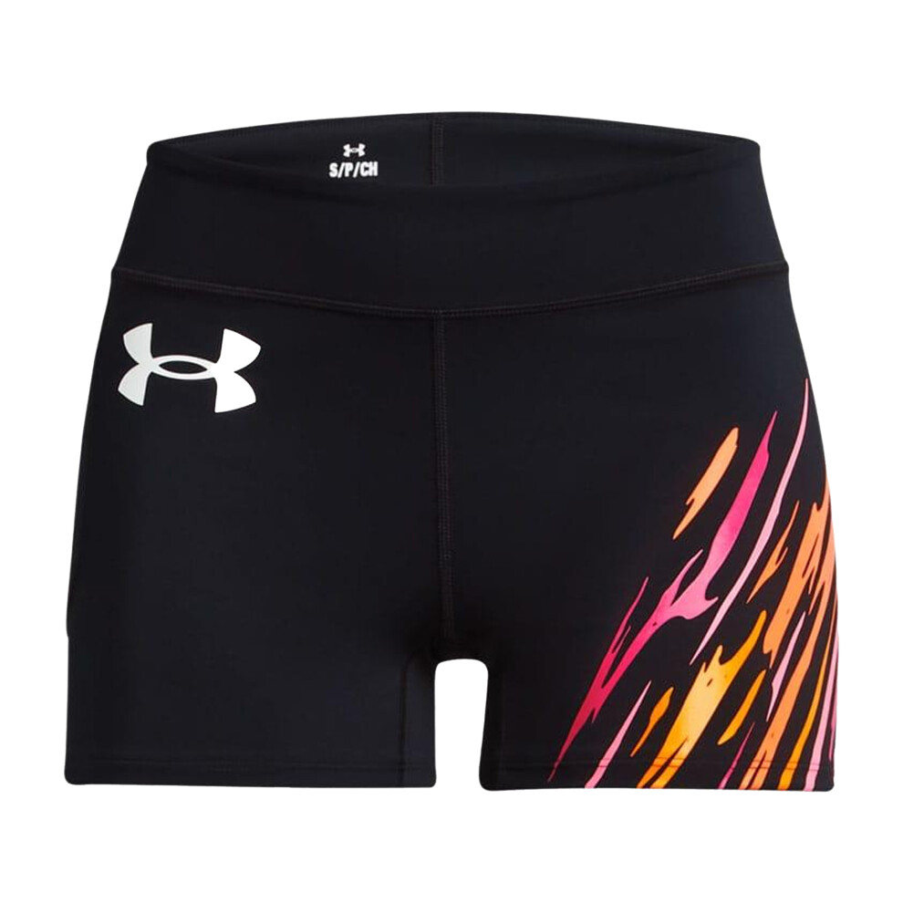 (12 UK, Black) Under Armour Womens/Ladies Pro Runner 24 Spandex Shorts