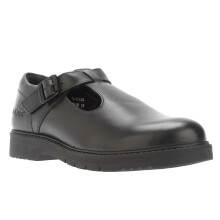 (4 UK, Black) Kickers Womens/Ladies Finley Leather T-Bar Shoes
