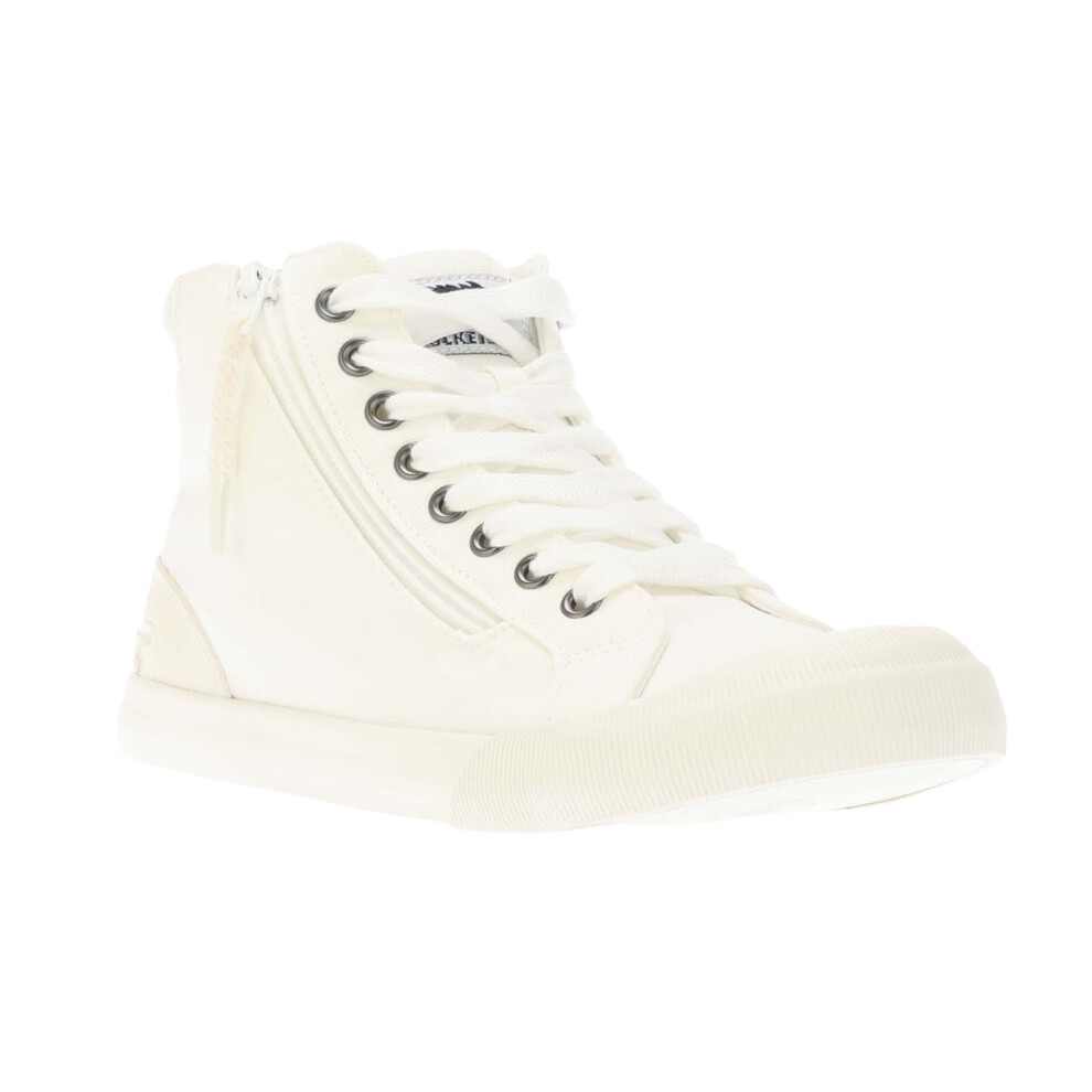 (3 UK, White) Rocket Dog Womens/Ladies Jazzin Hi Canvas Pumps