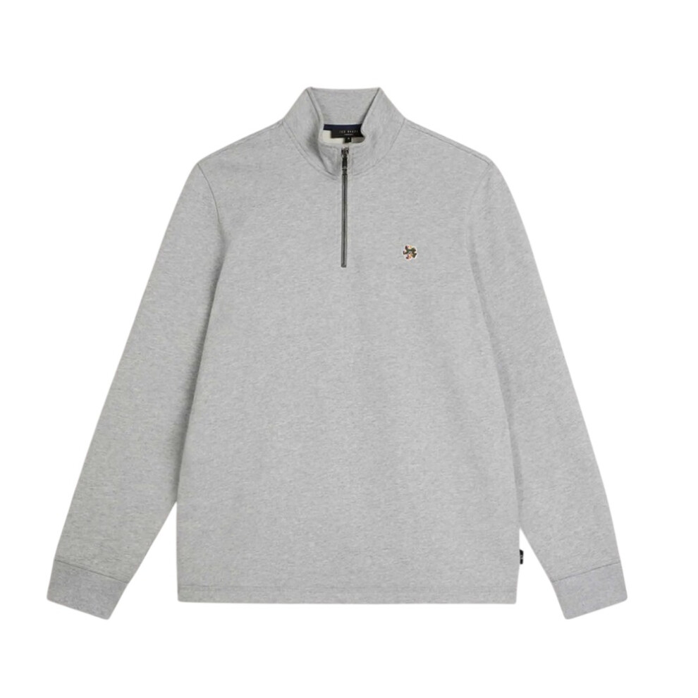 (XS, Grey) Ted Baker Unisex Adult Kilbrn Quarter Zip Sweatshirt