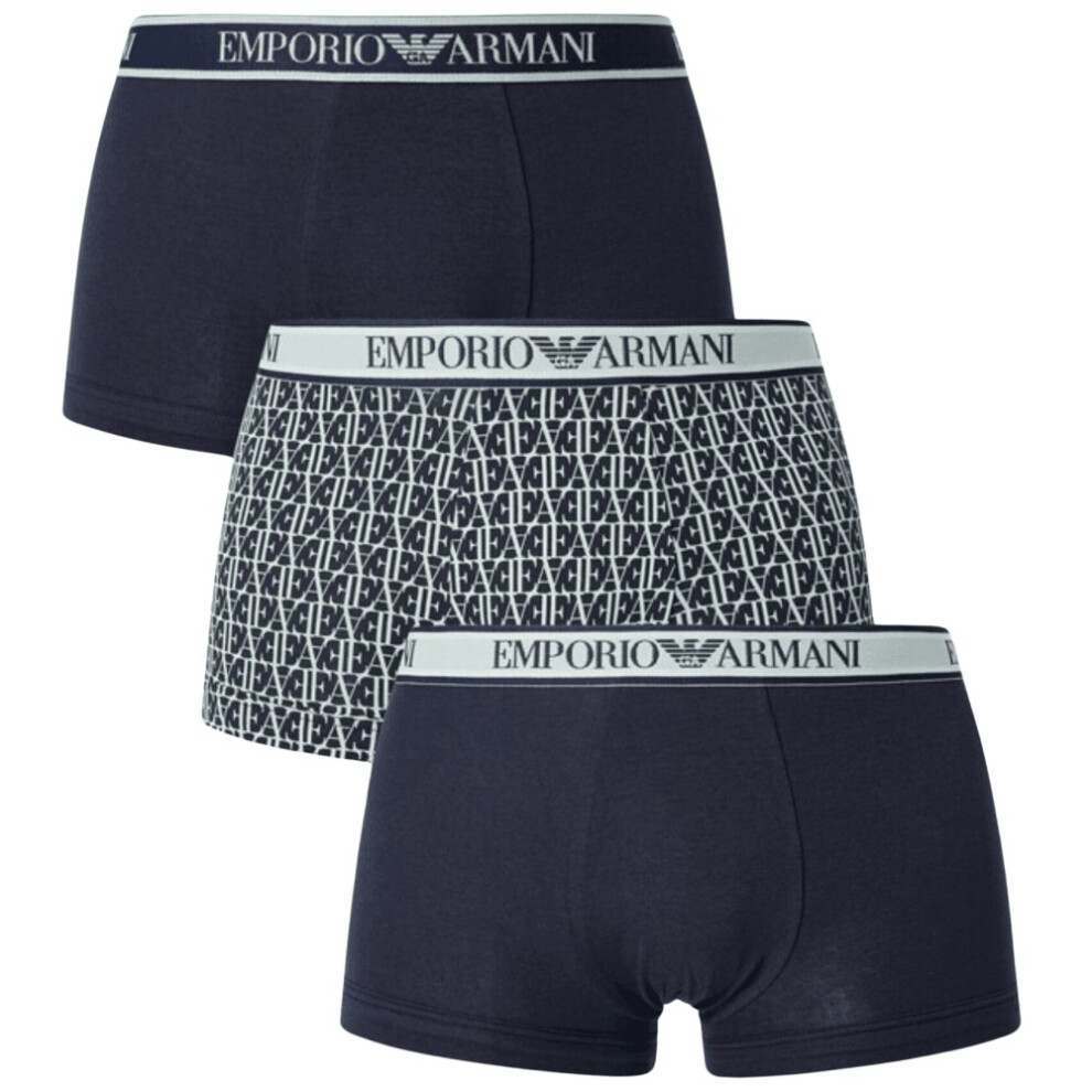 (L, Multicoloured) Emporio Armani Mens Boxer Shorts (Pack of 3)