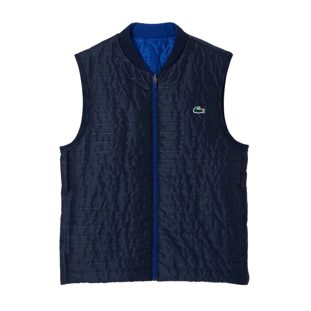 (S-M, Navy) Lacoste Mens Reversible Sport Gilet