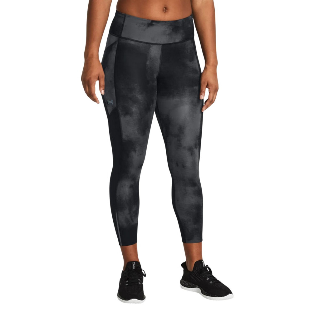 (8 UK, Black) Under Armour Womens/Ladies Launch Printed Leggings