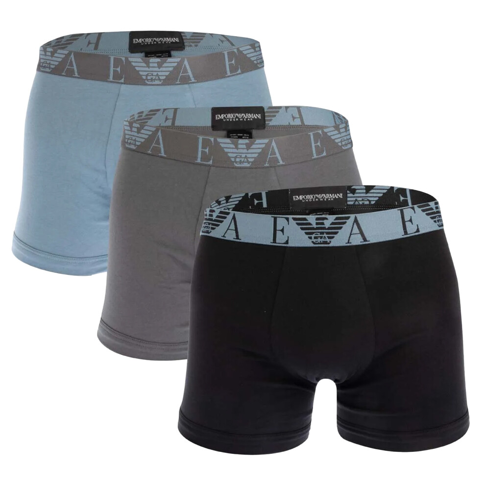 (S, Multicoloured) Emporio Armani Mens Boxer Shorts (Pack of 3)
