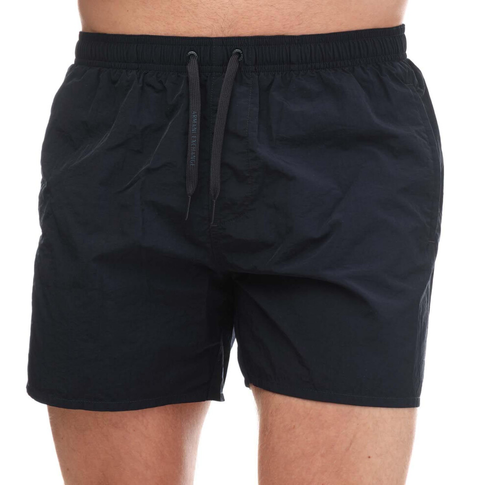 (S, Navy) Armani Mens Swim Shorts