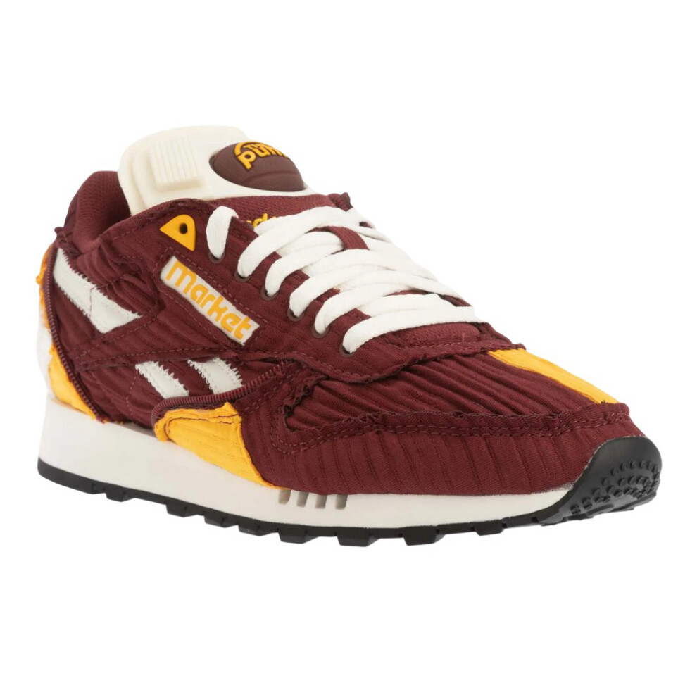 (6.5 UK, Burgundy) Reebok Mens Classic Pump Faux Leather Trainers