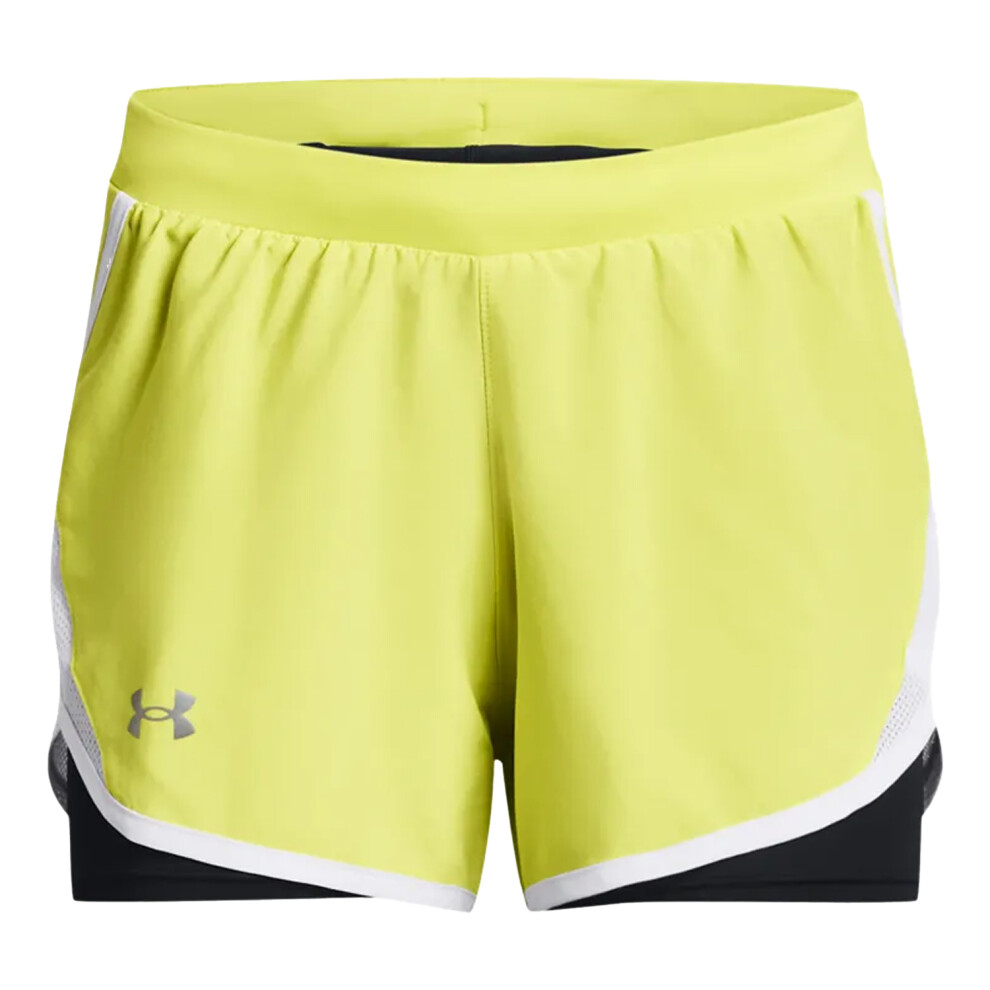 (8 UK, Yellow) Under Armour Womens/Ladies Fly By 2.0 2 in 1 Shorts