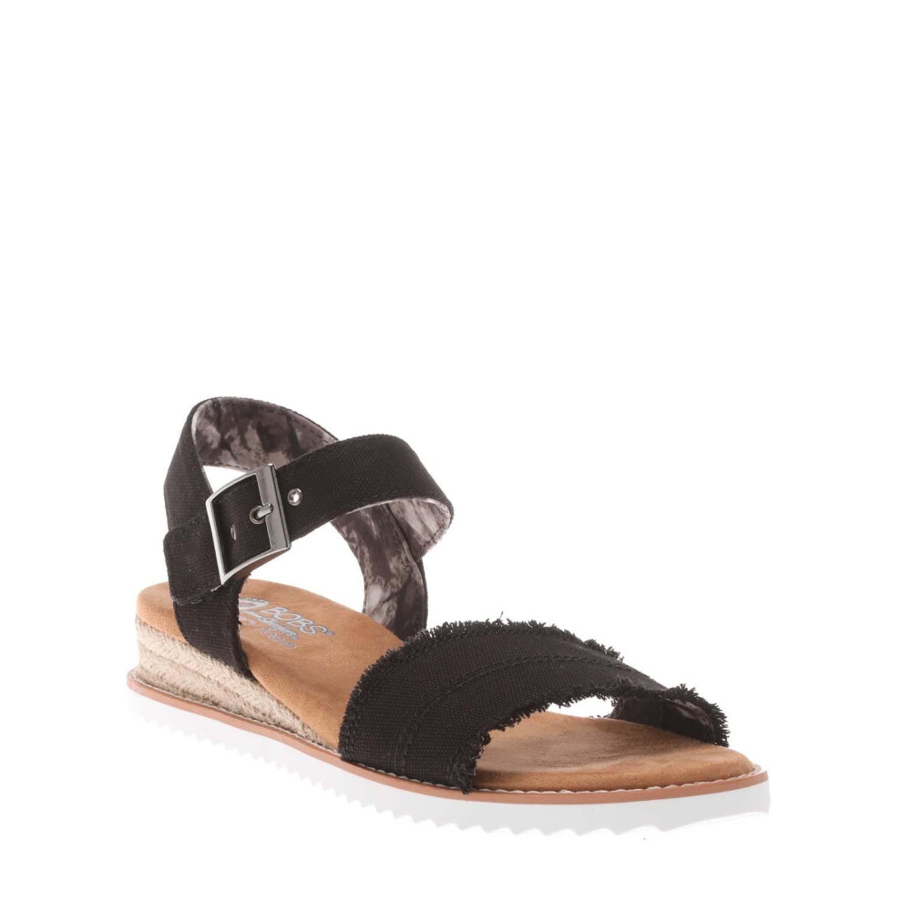 (4 UK, Black) Skechers Womens/Ladies BOBS Desert Kiss - Adobe Princess Sandals