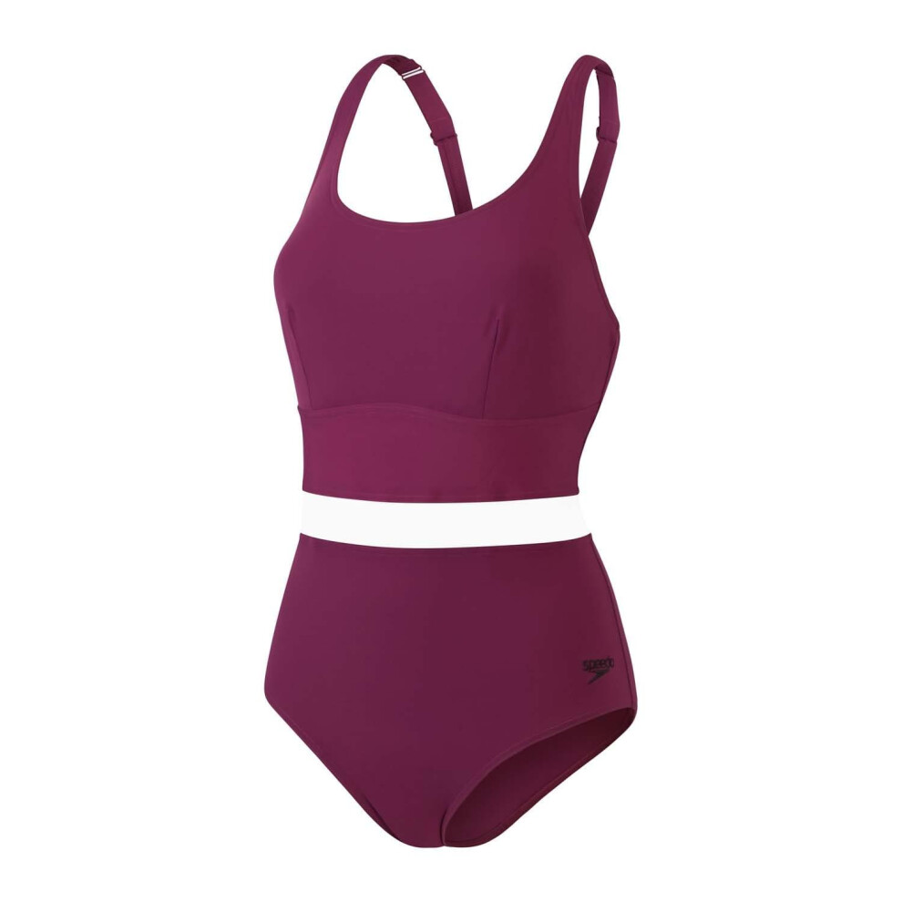(10 UK, Purple) Speedo Womens/Ladies LuniaGlow Shaped One Piece Swimsuit