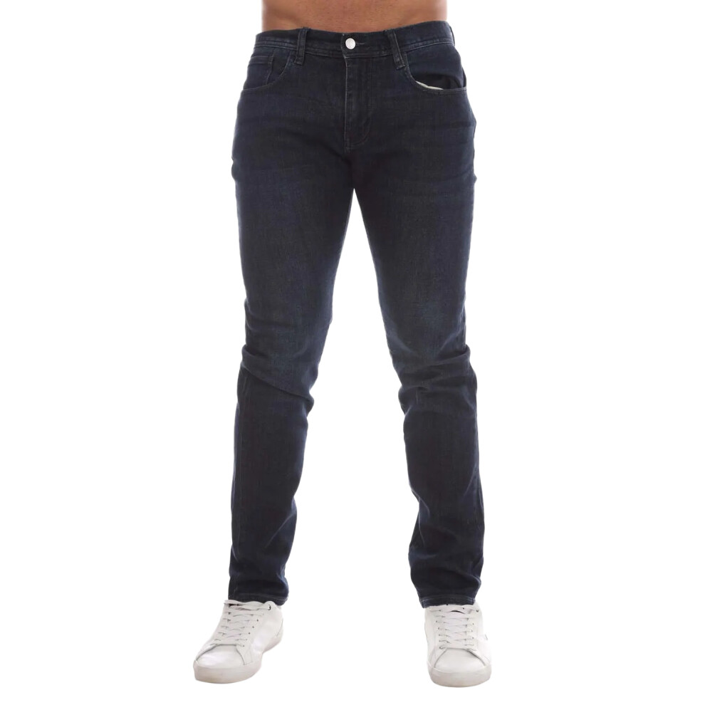 (32R, Denim) Emporio Armani Mens J77 Slim Jeans
