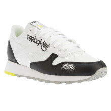 (9 UK, White/Black) Reebok Mens Classic Leather Shoes