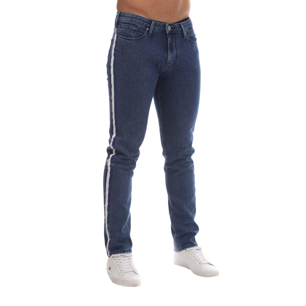 (29R, Denim) Armani Mens J06 Slim Jeans