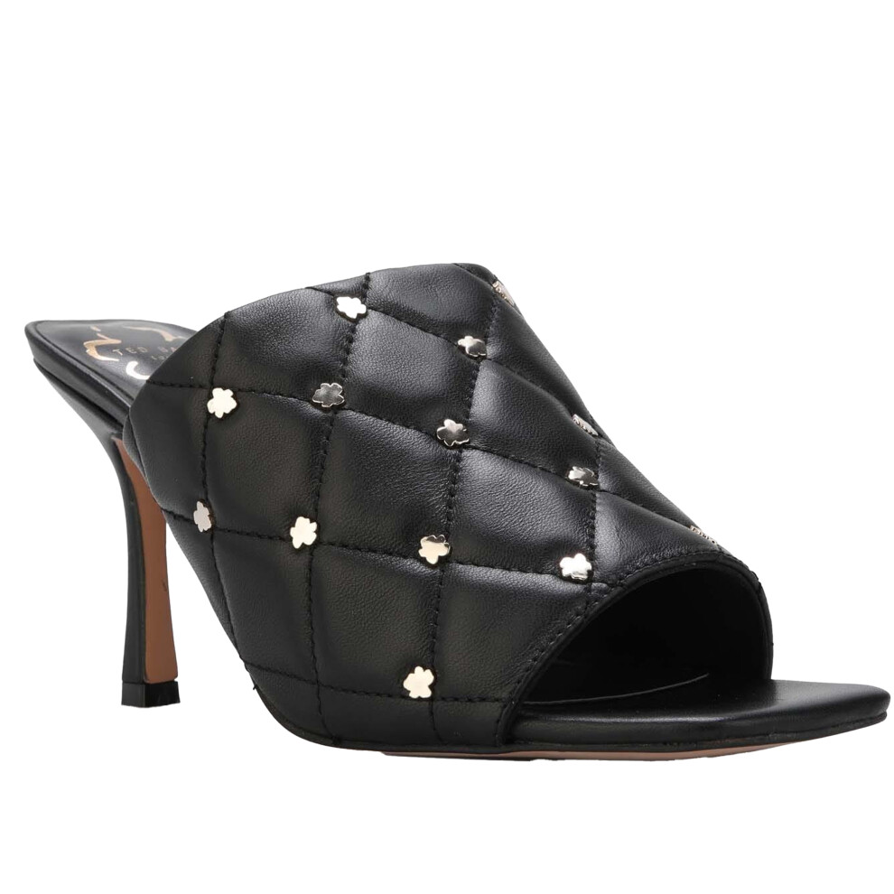 (6 UK, Black) Ted Baker Womens/Ladies Majji Leather Heeled Mule Slippers