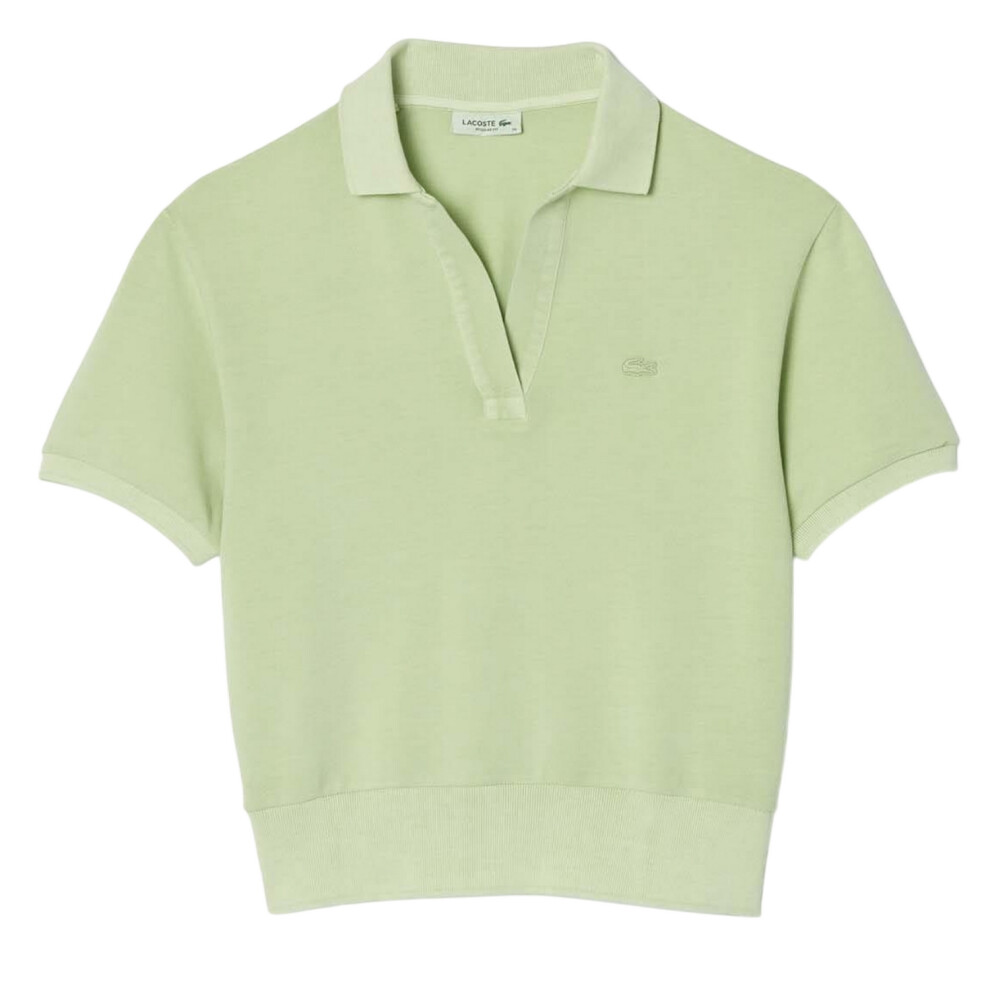 (16 UK, Green) Lacoste Womens/Ladies Natural Dyed Regular Polo Shirt