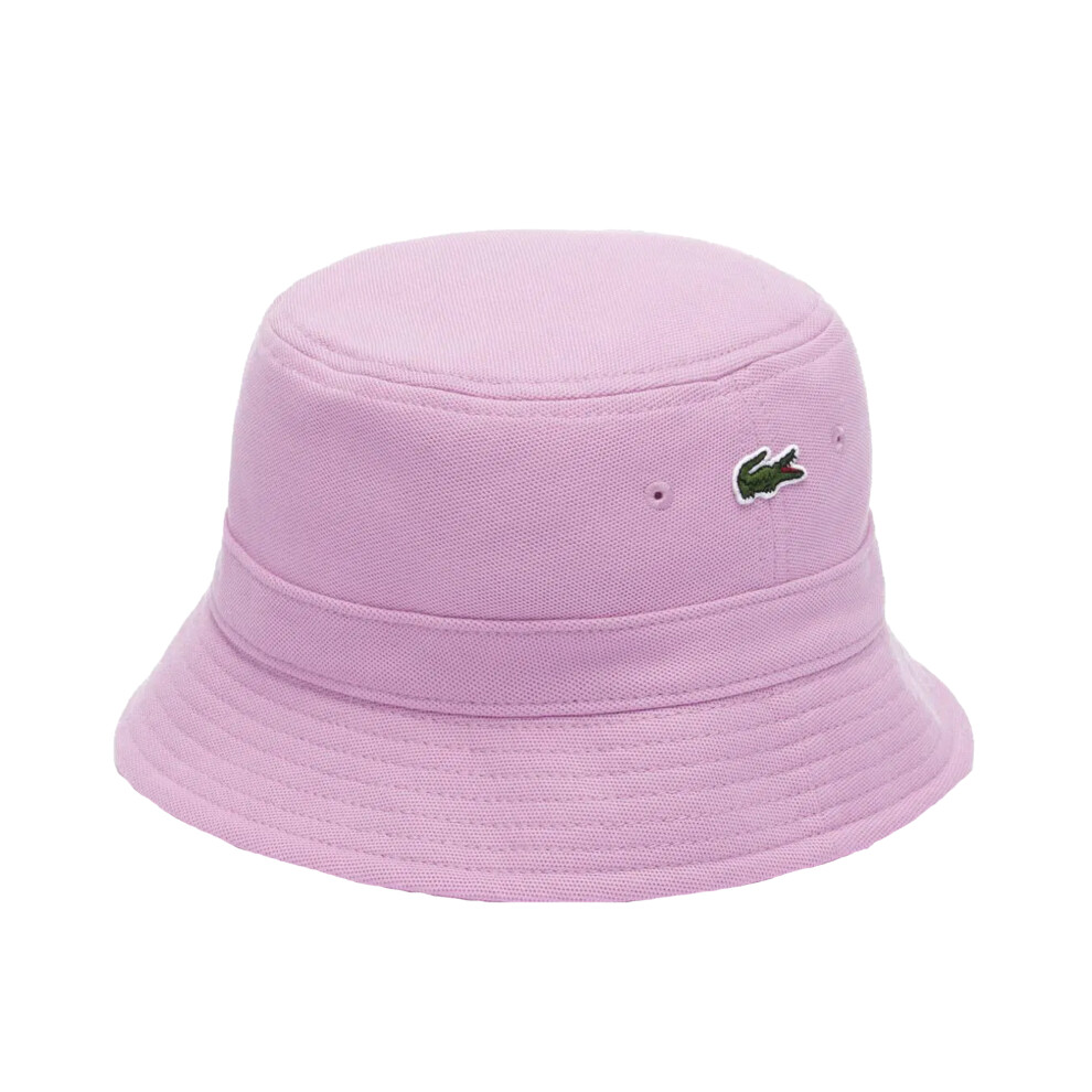 (M, Pink) Lacoste Logo Pique Bucket Hat